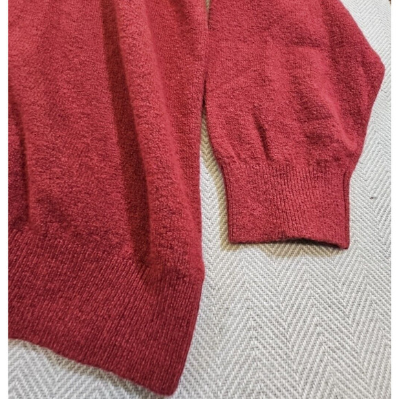 Izod Sweater Men's 4X Big & Tall Red & Grey 1/4 Zip Long Sleeve NWT Quiet Luxury - Picture 10 of 16